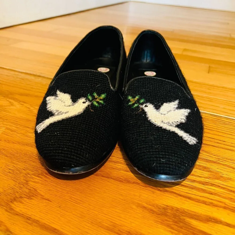 By Paige Anchor Needlepoint Loafers Size 10 - Picture 5 of 16